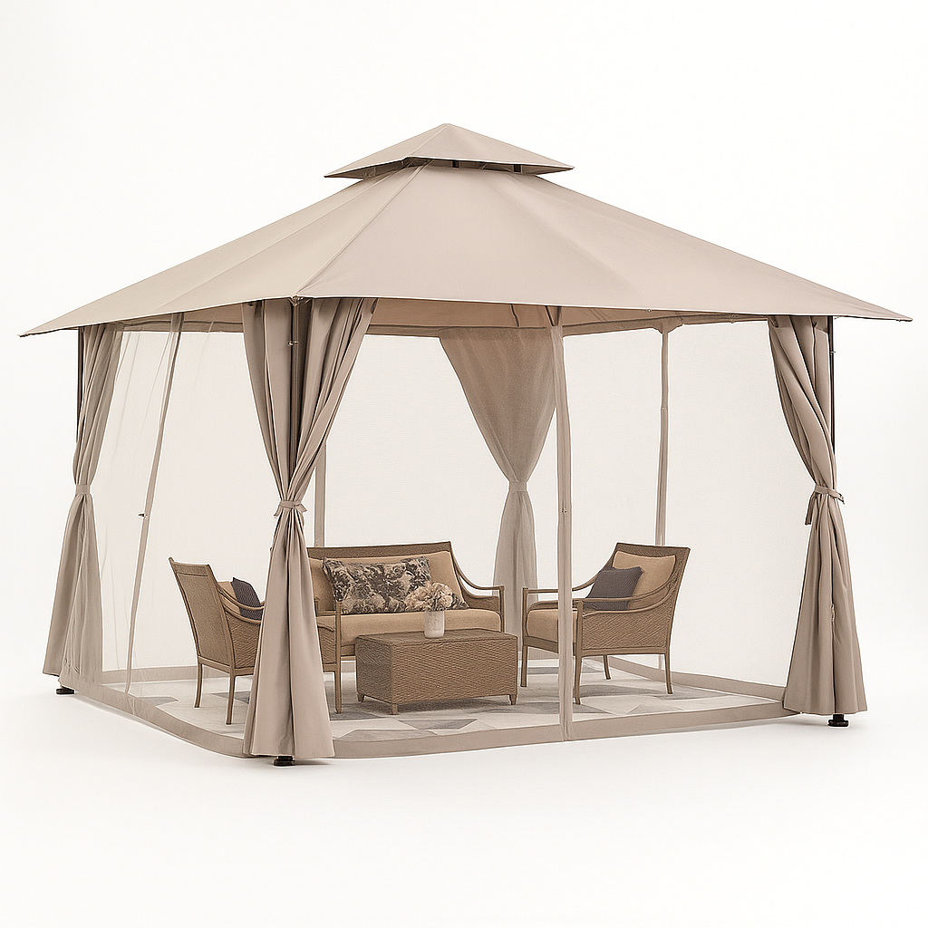 SerenityShade Oasis Mesh Gazebo