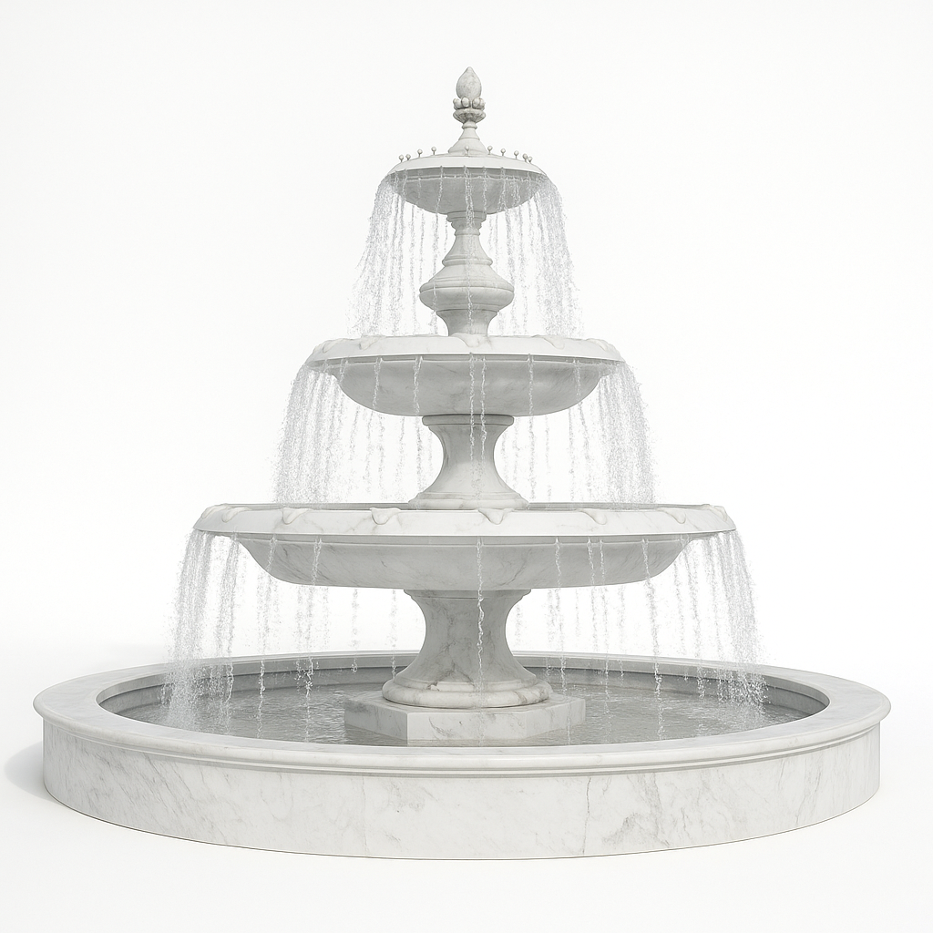 LuxeMarble Grand Elegante Estate Fountain