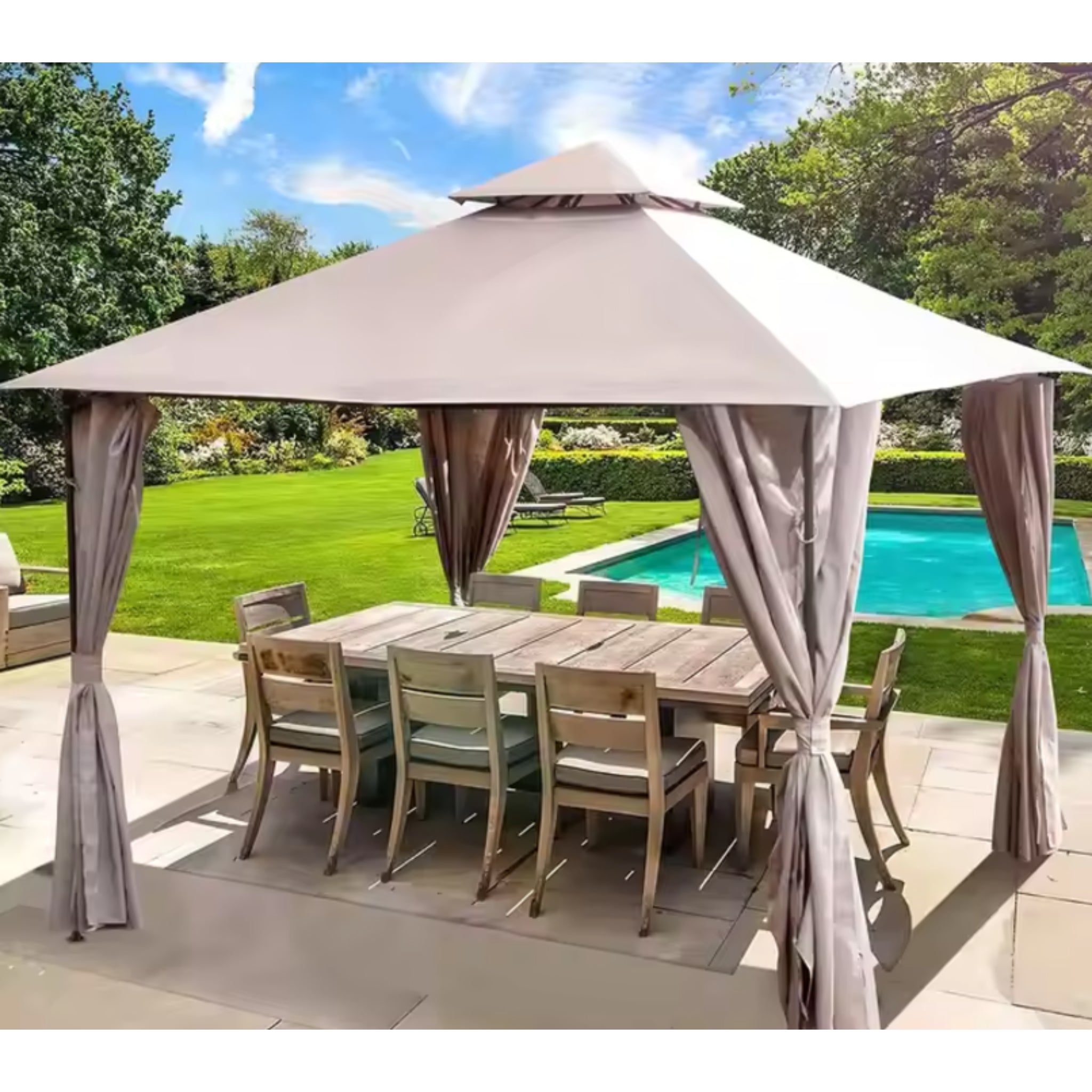 SerenityShade Oasis Mesh Gazebo