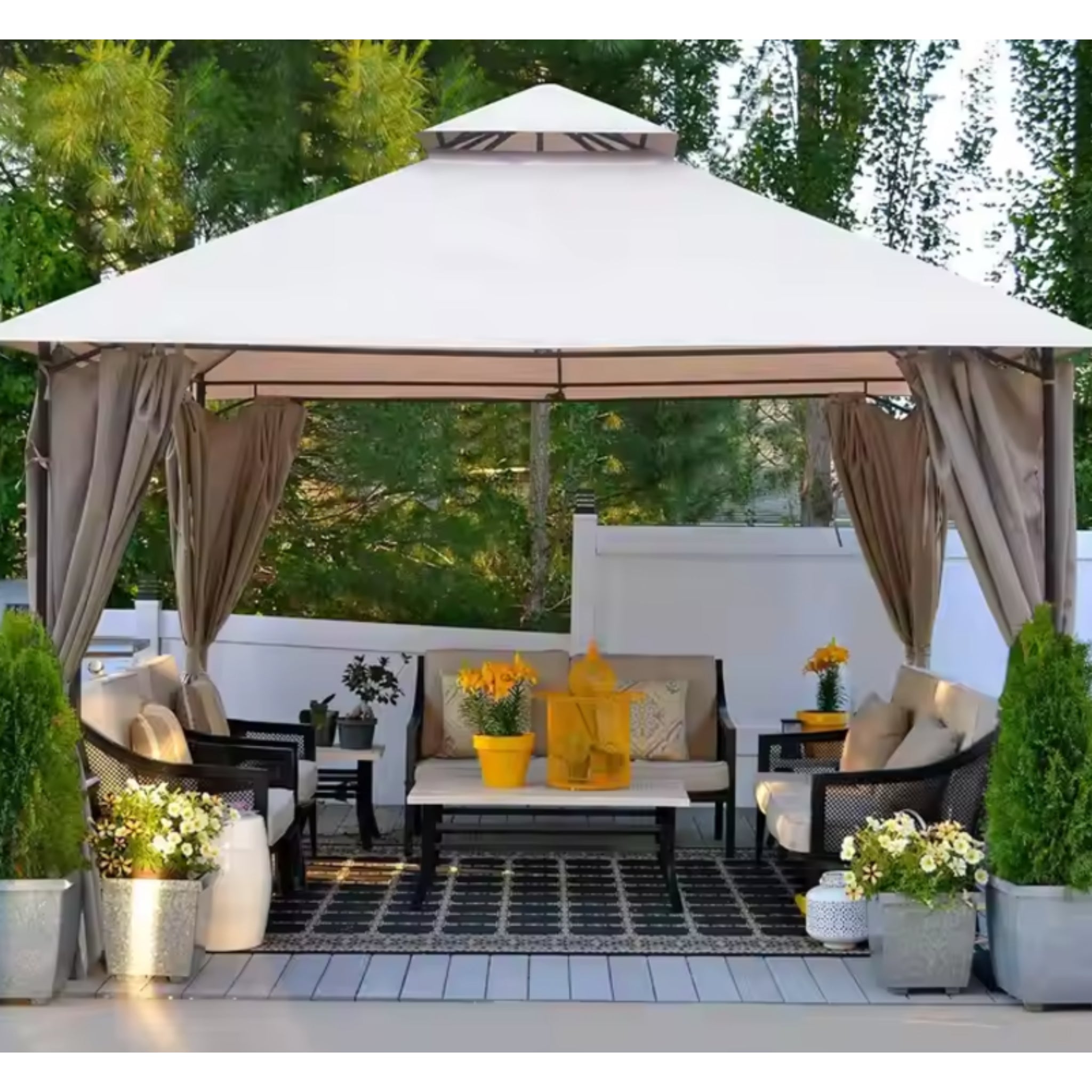 SerenityShade Oasis Mesh Gazebo